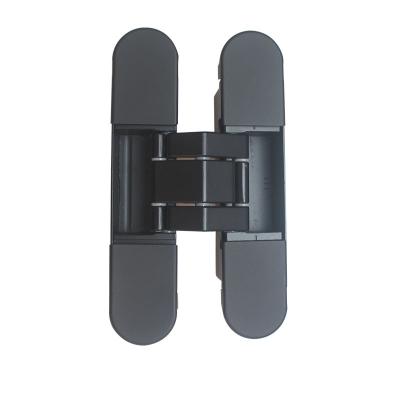 China Modern Concealed door 60Kg Matt black adjustable three direction concealed door hinge for sale