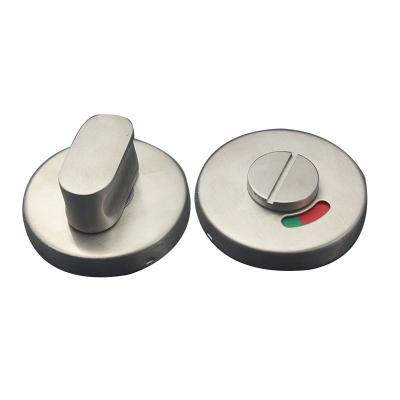 China Public bathroom door Popular Satin stainless steel 304 toilet door lock indicator plate with green& red indication for sale