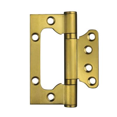 China Modern Popular 4/ 5 inches Brushed gold Stainless steel butterfly 2BB door hinge for sale