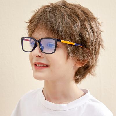 China New Kids Frame TR90 Glasses Anti Blocking Blue Light Blue Light Glasses For Computer Games Fashion Boys And Girls Flat Glasses Wholesale for sale