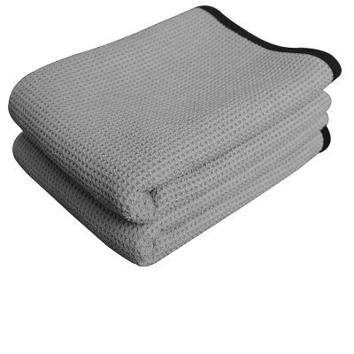 China Cheap Professional Car Cleaing Waffle Weave Drying Towel Microfiber Cleanin Custom Wash Detailing Cloth for sale