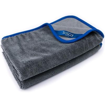 China 600 GSM Durable Double Microfiber 50x60cm Loop Twist Lint Free Towels For Car Wash for sale