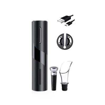 China Viable Maker Battery Operated Electric Wine Bottle Opener Gift Set, Contains Foil Cutter, Vacuum Pump Cap, Aerator Pourer for sale