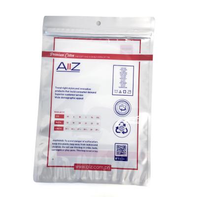 China Custom Moisture Proof Zip Zip Poly Bag Printed Logo For Clothes Zip Seal PVC Bag Plastics Wholesale Packing Packages for sale