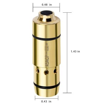 China Simulation Laser Training Bullet .45 ACP Dot Laser Bore Sight 45ACP Fire Brass Firing Dry Red Dry Training Cartridge 45ACP for sale