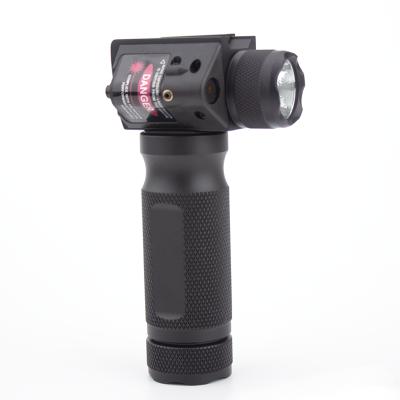 China Aluminum Alloy Tactical Gun Grip Vertical Red Laser Sight LED Flashlight Combo with Grip and 20mm Rail Mount for sale