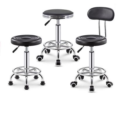 China Useful Best Price Beauty Salon Stool PU Leather Steel Hospital Popular Adjustable Swivel Bar Stool for sale