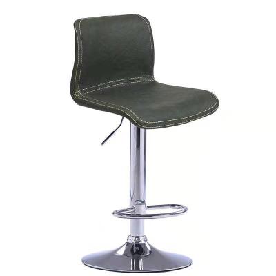 China Hot Sale Nordic Modern Bar Chair Adjustable PU Bar Stool Leather Bar Chair With Back for sale