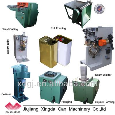 China Various of Metal Boxes Making Production Lines 1L 4L Complete Square / Rectangular Box Making Line for sale