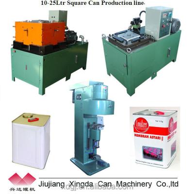 China Food /square rectangular 18l /20l complete tin can making production line for oil /chemical drum for sale