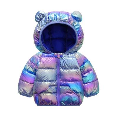 China Winter Thick Long Sleeve Bear Ear Coat Boys And Girls Hooded Stripper Baby Waterproof Children Lovely Coats Kids Jackets for sale