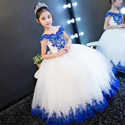 China Breathable Summer Kids Girl Clothes Wear Flower Wedding Dress Party Wear Lace Bridesmaids Formal Dresses Fairy Birthday for sale