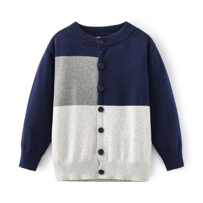 China Breathable cotton boy knitwear children solid color cardigan for toddlers baby boy sweaters knit boys cardigan for sale