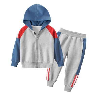 China Boys French Terry Zip-Up Hoodie Jogger Pants casual set kids sportswear outwear kids clothing set for sale