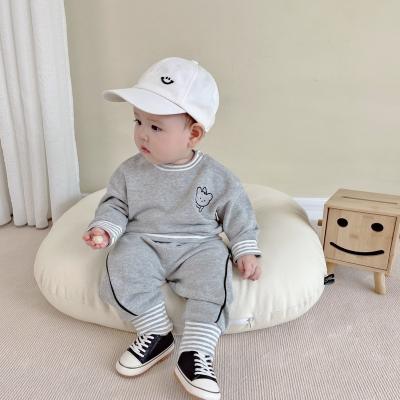 China Autumn Infant Baby Boys Girls Breathable Hoodie Sweatshirt Pants 2 Piece Clothes Set Kids Clothing Set Equipment For Fall Winter for sale