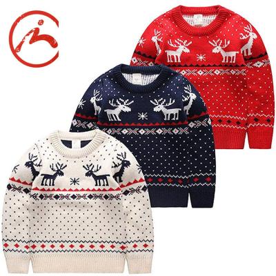 China Breathable Custom Pattern Winter Kids Baby Boy Girls Christmas Sweater for sale