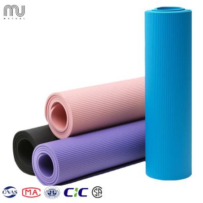 China High Quality Eco-friendly Yoga Mat 8mm NBR Protective Non-slip Thick Fitness Pilates Mat For Outdoor Gym Exercise Fitness Sports Yoga Mat for sale