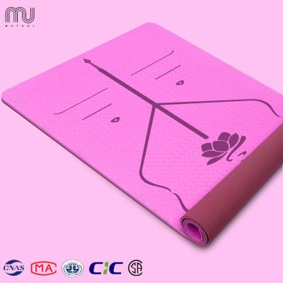 China Tasteless Non-slip Band Yoga Mat Gym Exercise Pads Pilates Men Fitness Extra Thick 6mm Eco-friendly Women for sale