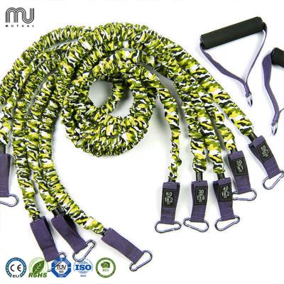 China Fitness Exercise Premium Quality 11 Piece Band Resistance Bands With Handles Fitness Workout Bands For Strength Training for sale