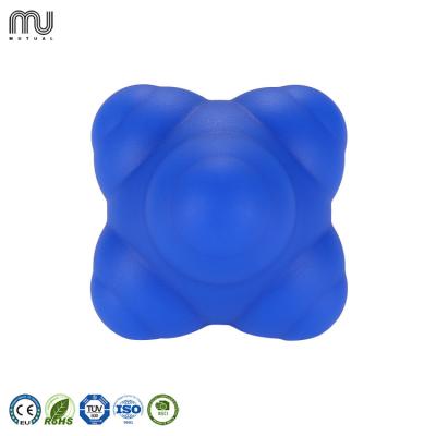 China Silica Gel Factory Logo Silicone Solid Field Street Hockey Hexagon Ball Massage Custom Rubber Lacrosse Ball For Fitness for sale