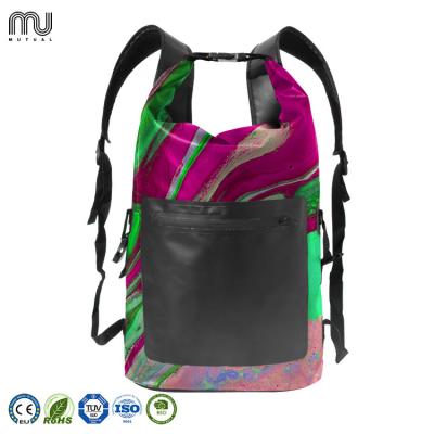 China 30L PVC 500D Large Capacity Waterproof Outdoor Portable Travel Beach Backpack Waterproof Logo Customized Dry Bag for sale