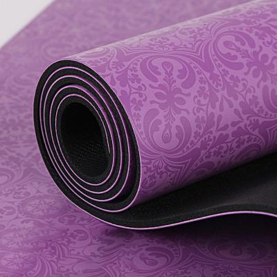 China Custom Printed Pattern Yoga Mat Mutual Non-Slip Eco-Friendly for sale