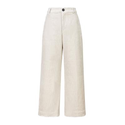 China Breathable OEM white Ladies Linen Pants Breathable Loose  Casual  Elegant Holiday Office Party Beach Women Trousers for sale