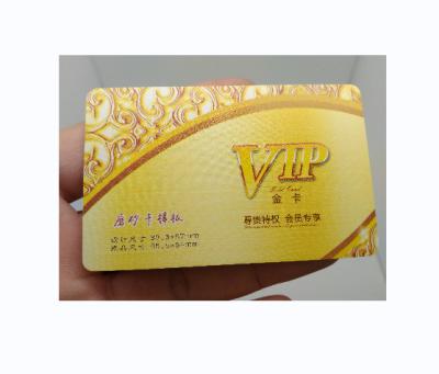 China Modern Silver PVC VIP Business Card Printing Yellow Color Barcode Printing Custom Luxury Custom Business Card Printing Service for sale