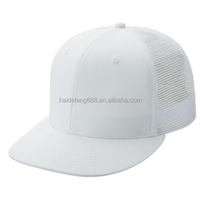 China JOINT Hot Sale Quality Customize Logo Multi Color Quick Dry Flat Brim Truck Mesh Cap for sale