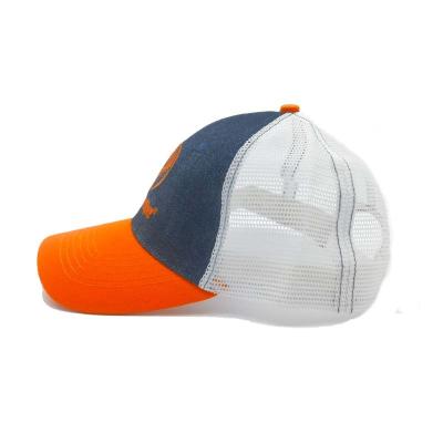 China COMMON Logo Hat Casual Cap Snapback Dad Brim Patch Mesh Running Cap Summer Breathable Curved for sale