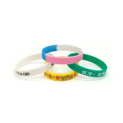 China Factory Wholesale Birthday Customized Soft Silicone Wristband In Bulk for sale