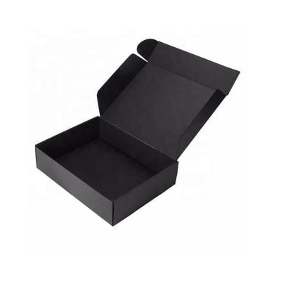 China Wholesale Eco Friendly Recycled Materials Custom Mailing Box Black Shipping Boxes With Matte Lamination for sale