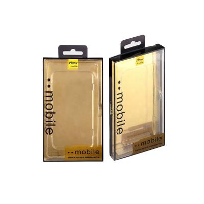 China Recycled materials design small plastic packaging box for mobile phone shell pet clear plastic box for sale