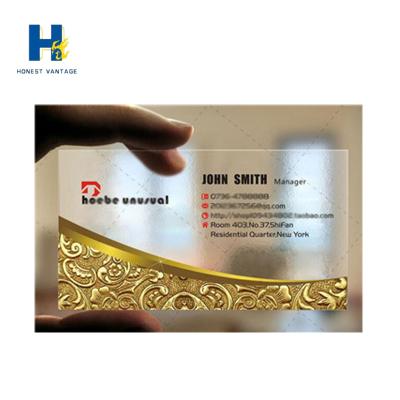 China Plastic Transparent Clear Plastic PVC Business Card Custom Size Card for sale