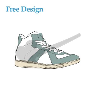 China Wholesale Custom Leather+rubber Leather+rubber Sneakers Fashion Brand High Quality Logo Men Sport Shoes Retro Mens Running Shoes for sale