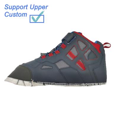 China High Quality Mens Lace Top Semi Finished Mesh Vamp Piece Lace Up Breathable Shoes Women Running Sport Shoes for sale