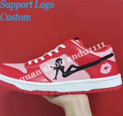 China Fashion Trend Factory Designer High Quality Genuine Leather Low Dip Customized Men Basketball Shoes for sale