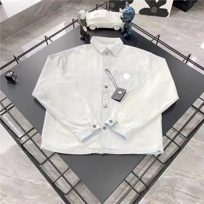 China Other Custom Washed Denim Jacket White Casual Jacket Custom Washed Wholesale Custom OEM for sale