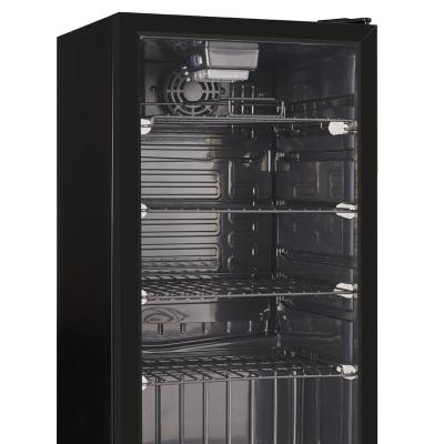 China COMPRESSOR XLS-105F Mini Glass Wine Display Cooler Table Top Door Beverage Diary Fridge for sale