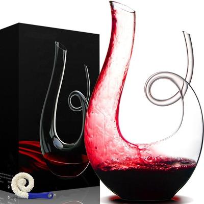 China Wholesale Unique Customized Hand Blown Lead Free Crystal Red Wine Decanter for sale