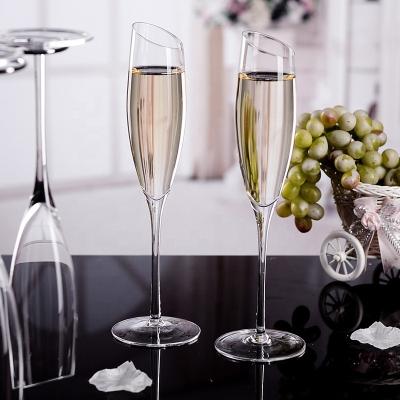 China Lead Free Electroplate Custom Colored Crystal Tulip Champagne Flute for sale