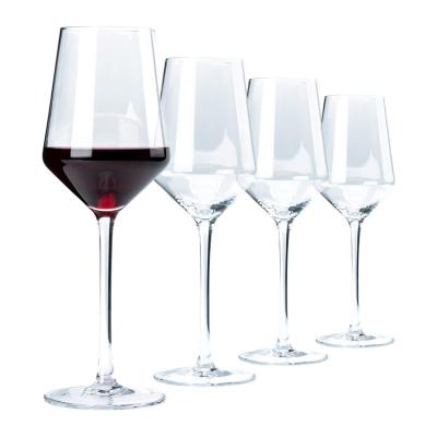 China Amazon New Classic/Postmodern Hot Sale 100% Crystal Hand Blown Long Stem Lead Free Red Wine Glass for sale