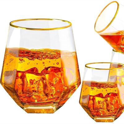 China Wholesale Creative Luxury Custom Printed Diamond Whiskey Glass Colored for sale