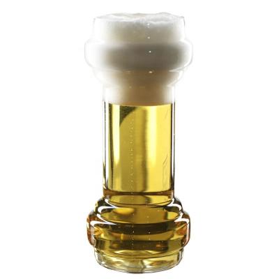 China Fancy Custom Wholesale Lead Free 28oz Beer Mug Dumbbell Shape Tall Beer Glass for sale