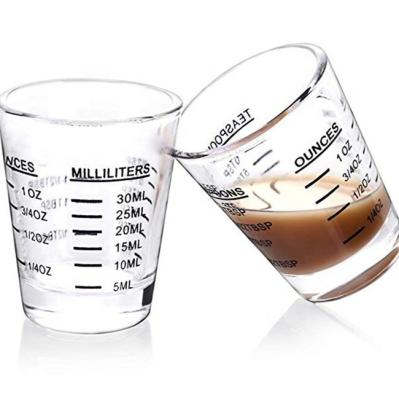 China Wholesale Custom Logo Lead Free 2 Ounce Heavy Base Liquor Gauge Shot Glass for sale