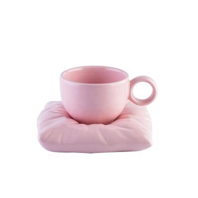 China Viable Wholesale Eco Mug Luxury Colorful Ceramic Coffee Mug With Coaster for sale