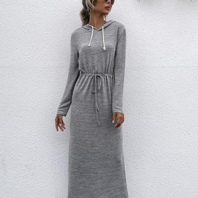 China Anti-Static Muslim Casual Fashion T-shirt Hooded Sheath Dress Long for sale