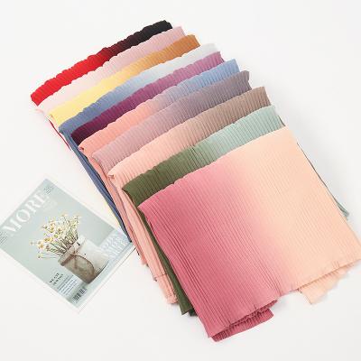 China Color Matching Pleated Chiffon Cityone Ladies Chiffon Scarf For Women Other Scarves Wholesale for sale