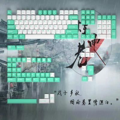 China KK2 Computer Keyboard Cherry Size PBT Keycap Misty Rain Lane Theme for sale