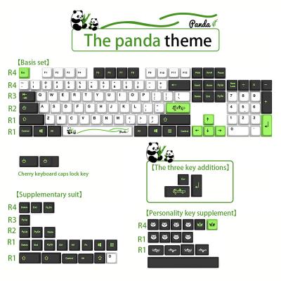 China Oriented Computer Keyboard MDA Size PBT Keycap Panda Keycaps for sale